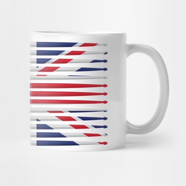 United Kingdom drummer drum stick flag by hobrath